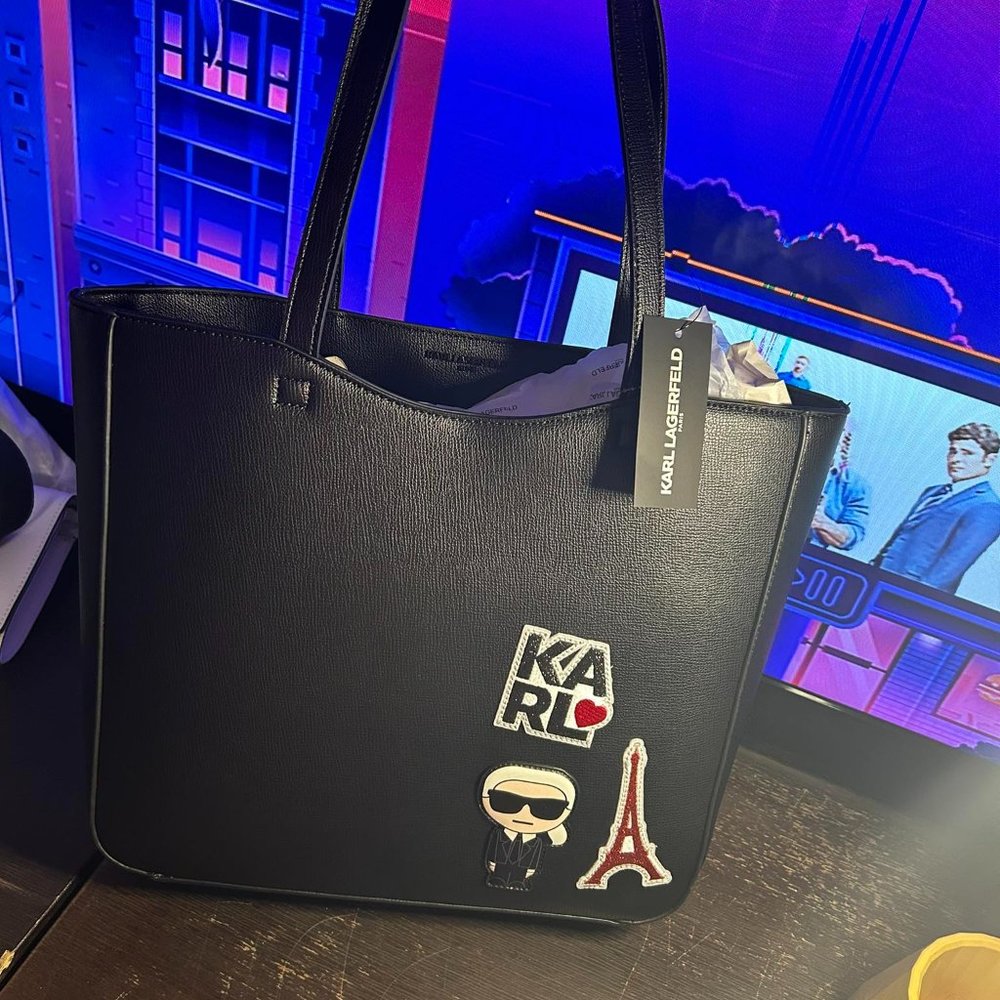 Karl Lagerfeld Black Tote Bag